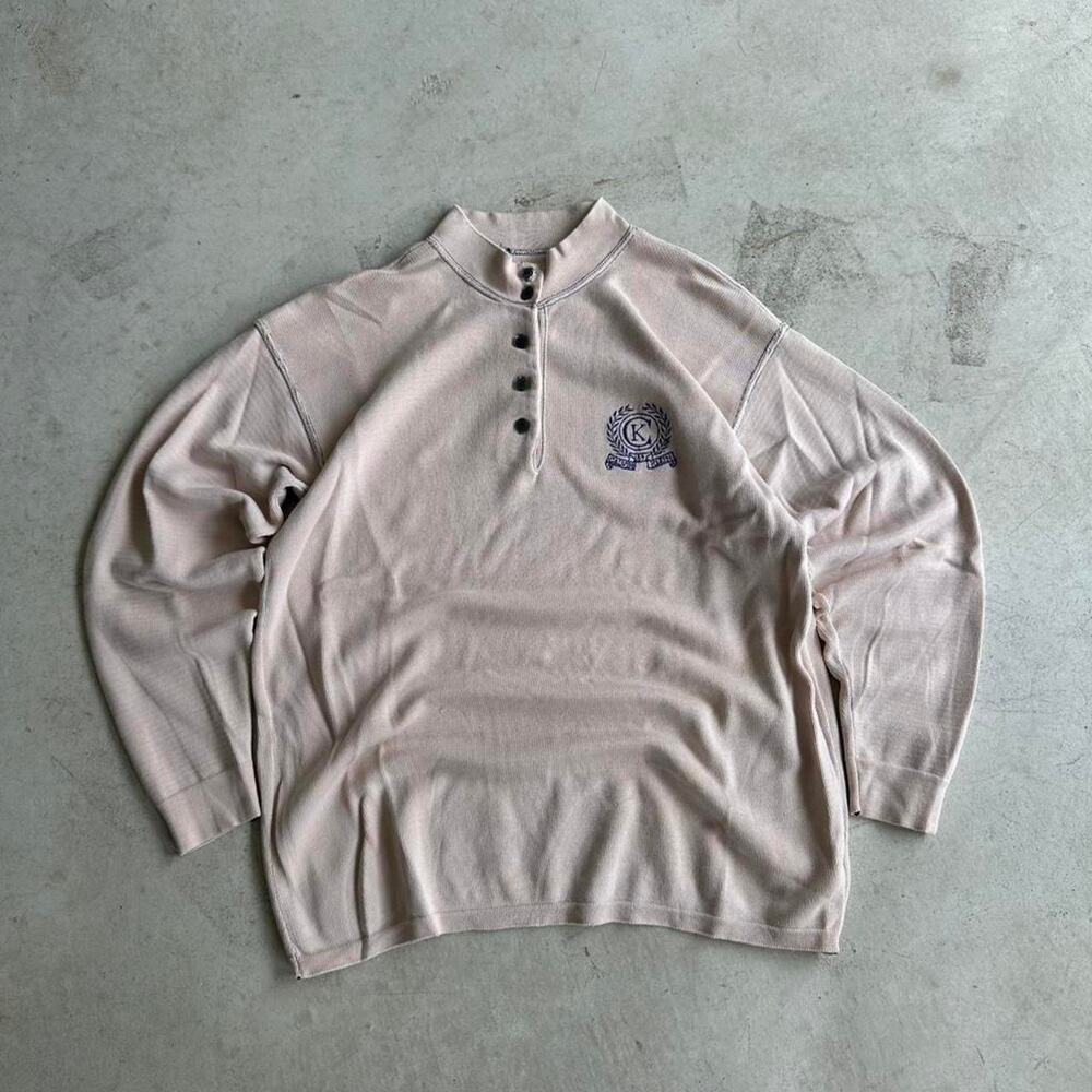 Vintage Calvin Klein Cream Essential Golf Polo Sweatshirt